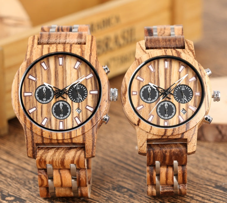 Wooden quartz watch fashion couple Watch