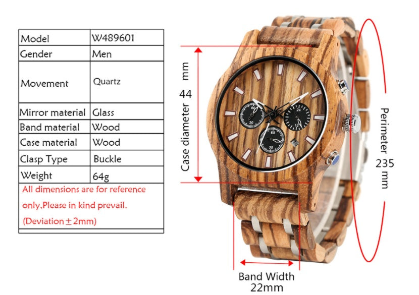 Wooden quartz watch fashion couple Watch