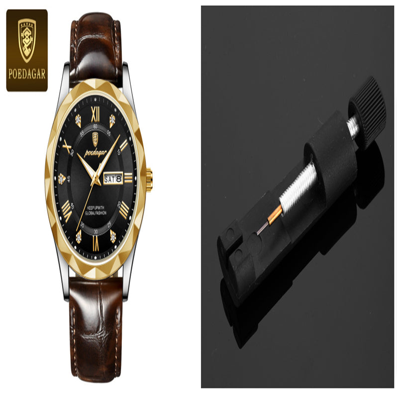 Leather Belt Men's Luxury Fashion Quartz Wrist Watch