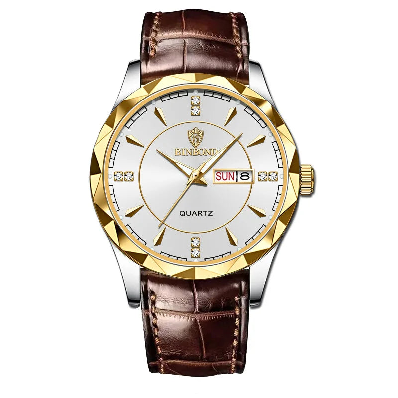Binbond 5552 B5552 Model Luxury Gold Men Stainless Steel