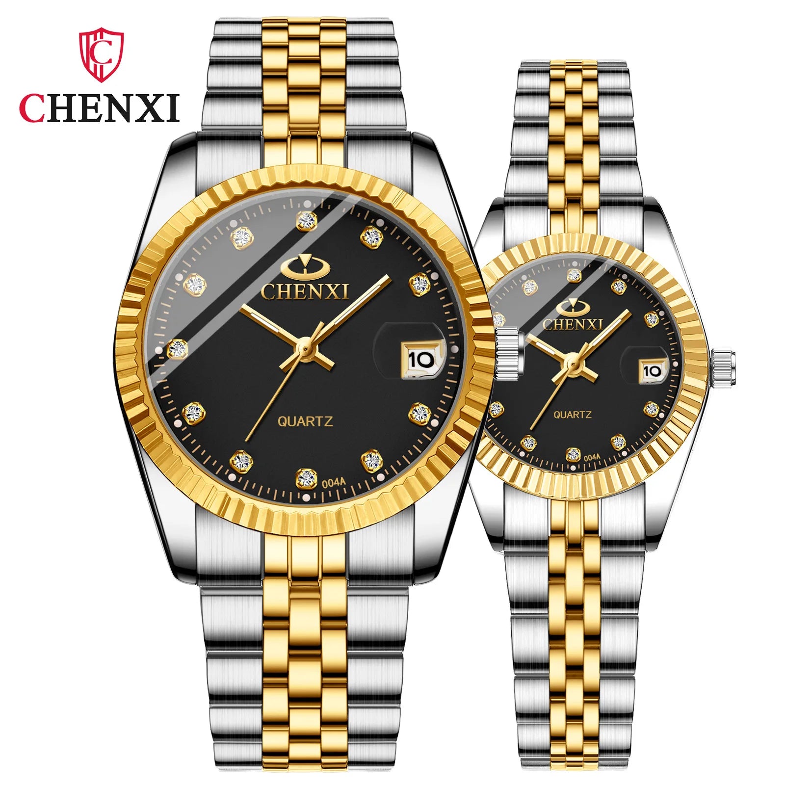 COUPLES WATCH CHENXI 004 Top New Luxury Couples Quartz Men Watch Women