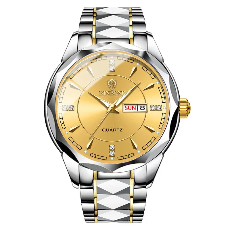 Binbond 5552 B5552 Model Luxury Gold Men Stainless Steel