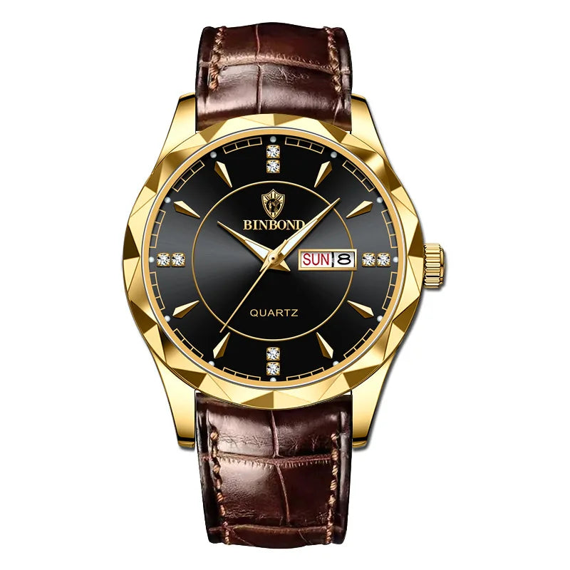 Binbond 5552 B5552 Model Luxury Gold Men Stainless Steel