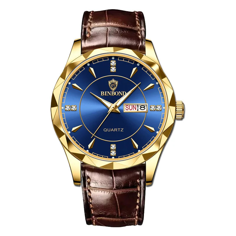 Binbond 5552 B5552 Model Luxury Gold Men Stainless Steel