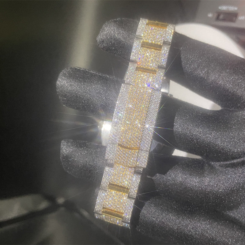 Mechanical Luxury Watch Vvs Iced Out Moissanite Wrist Watch for Men