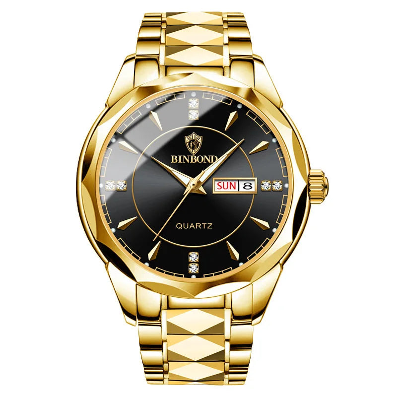 Binbond 5552 B5552 Model Luxury Gold Men Stainless Steel