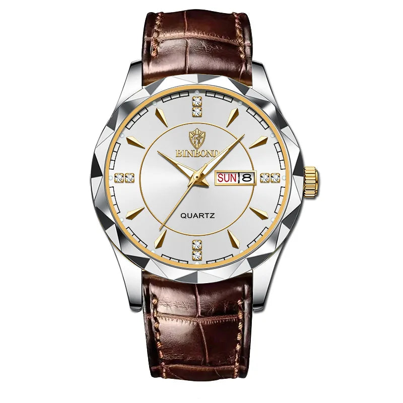 Binbond 5552 B5552 Model Luxury Gold Men Stainless Steel