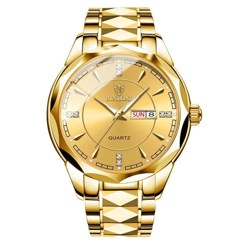 Binbond 5552 B5552 Model Luxury Gold Men Stainless Steel