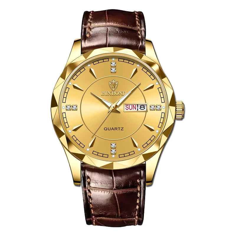 Binbond 5552 B5552 Model Luxury Gold Men Stainless Steel