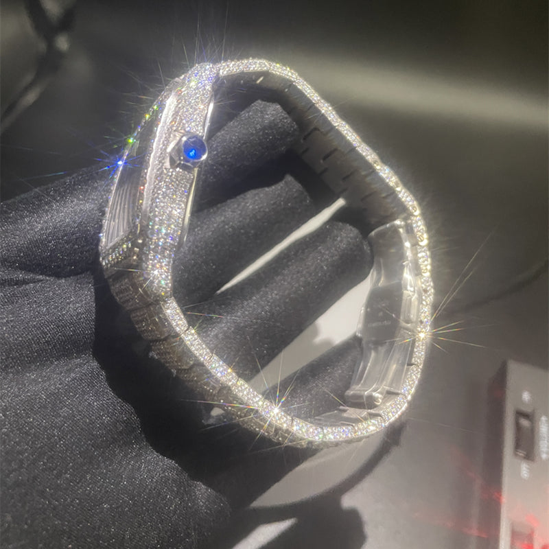 Mechanical Luxury Watch Vvs Iced Out Moissanite Wrist Watch for Men