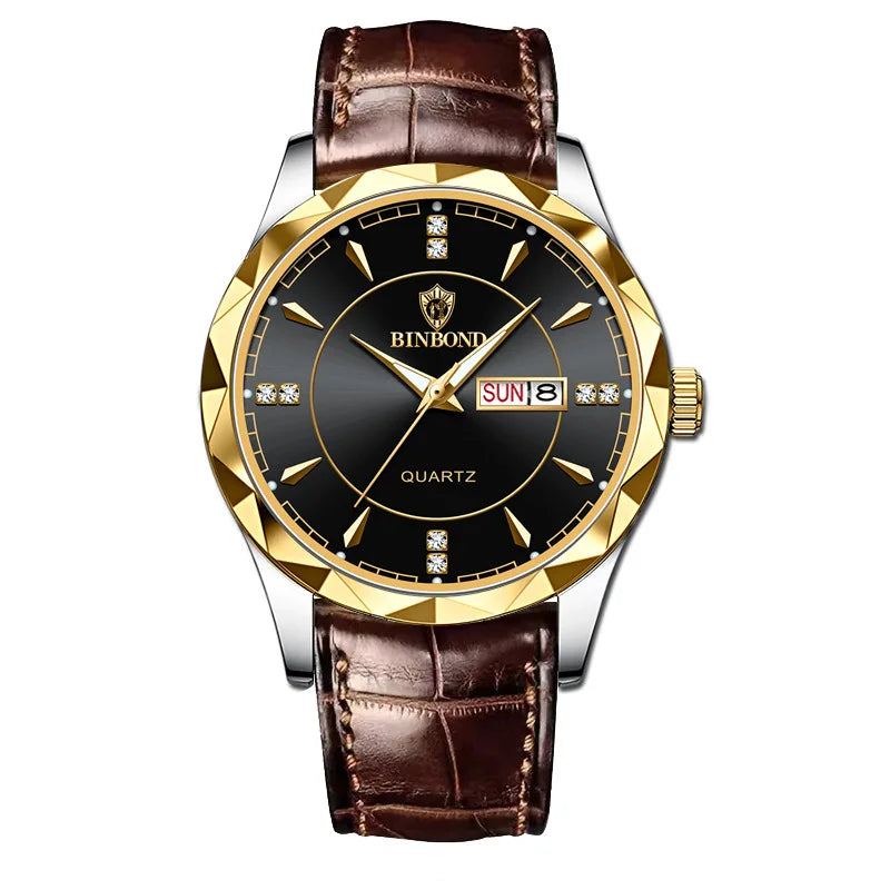 Binbond 5552 B5552 Model Luxury Gold Men Stainless Steel