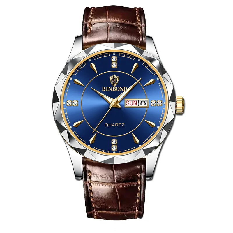 Binbond 5552 B5552 Model Luxury Gold Men Stainless Steel