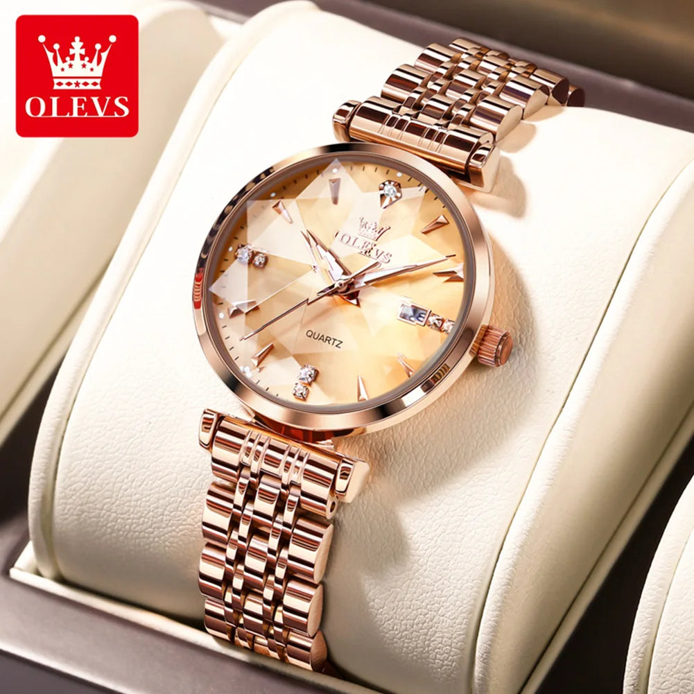 OLEVS Women's Watches Jewelry Quartz Watch Waterproof Stainless Steel