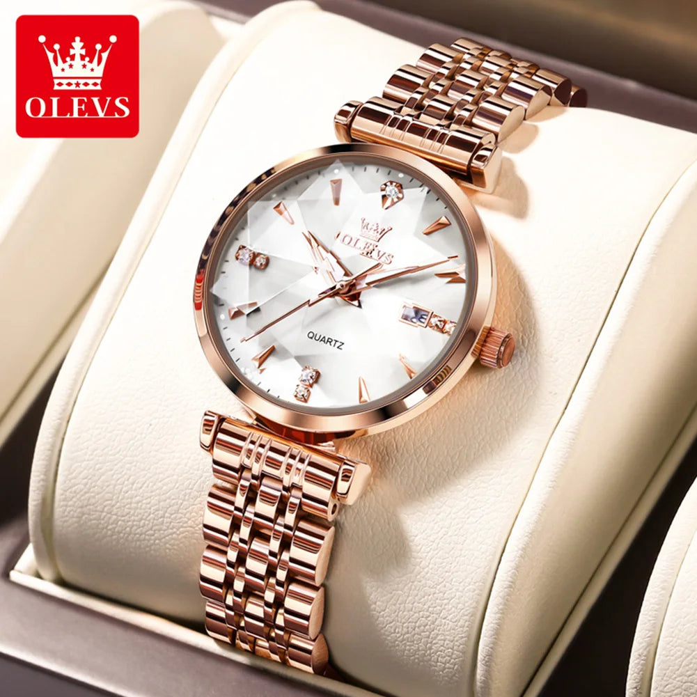 OLEVS Women's Watches Jewelry Quartz Watch Waterproof Stainless Steel