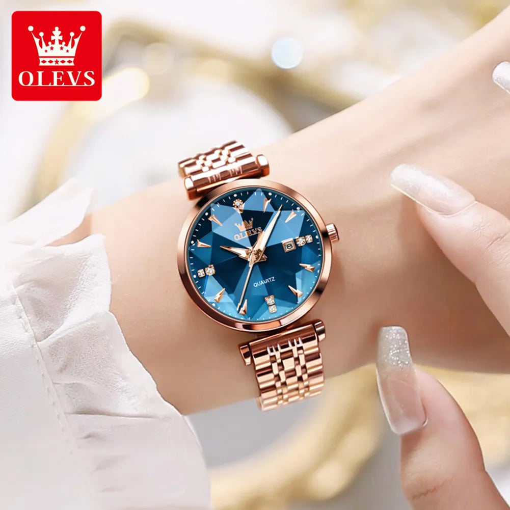 OLEVS Women's Watches Jewelry Quartz Watch Waterproof Stainless Steel