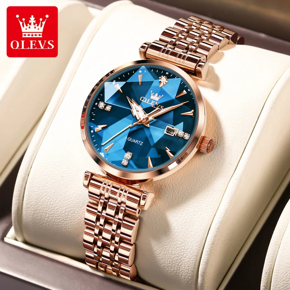 OLEVS Women's Watches Jewelry Quartz Watch Waterproof Stainless Steel