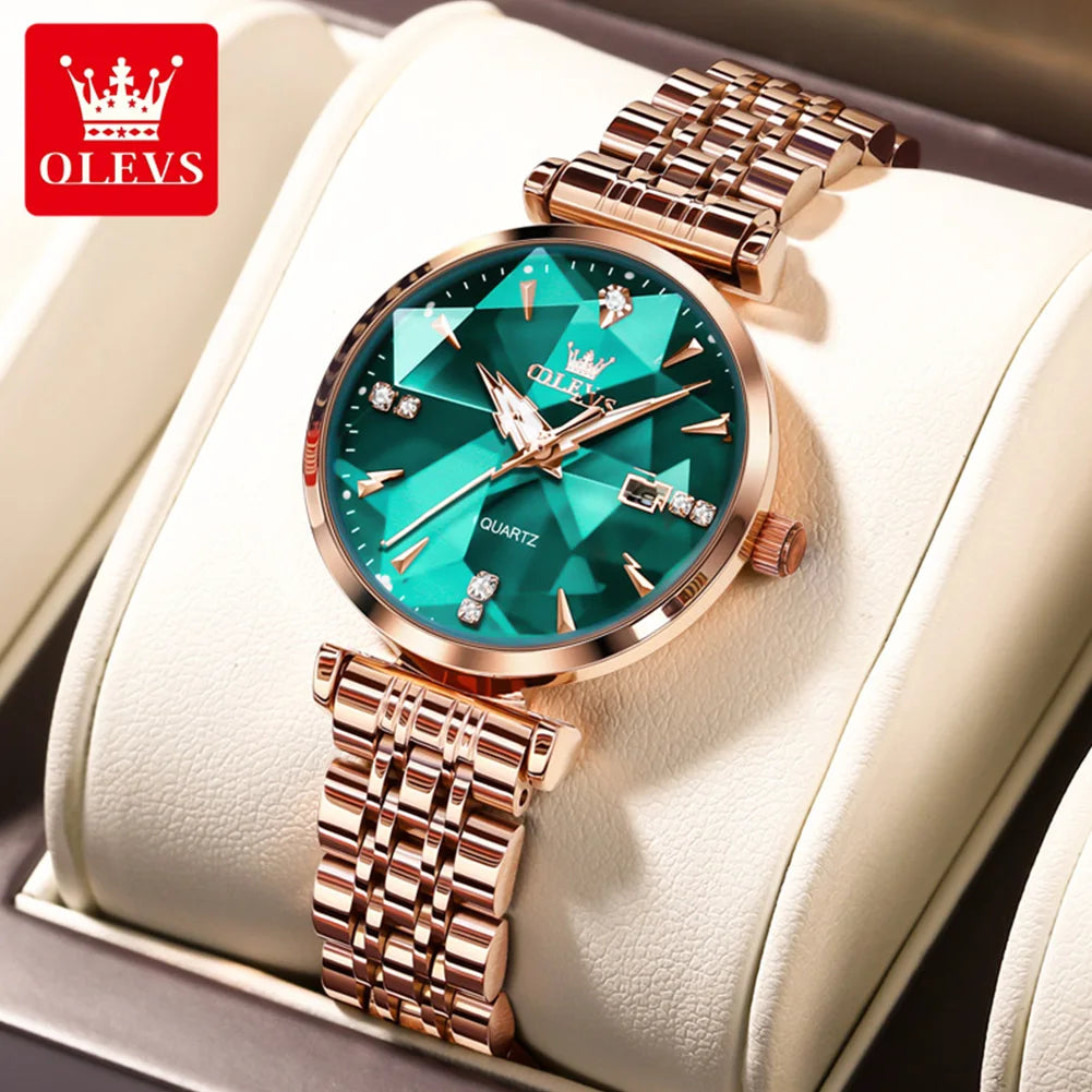 OLEVS Women's Watches Jewelry Quartz Watch Waterproof Stainless Steel