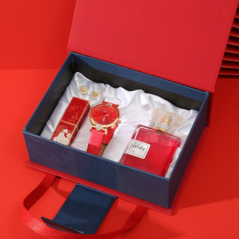 Hand Gift Set Watch Lipstick Perfume Gift Box